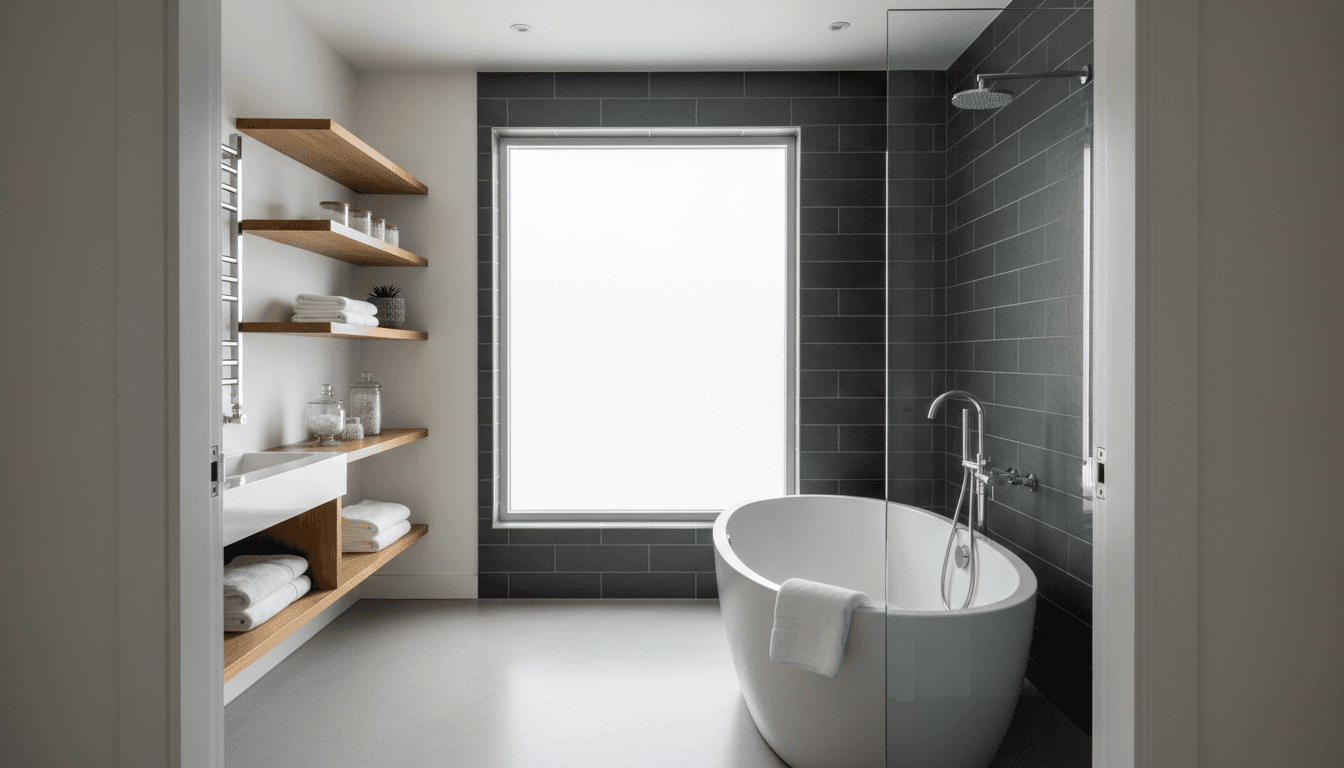 Beautifully remodeled bathroom with modern fixtures and professional tile work