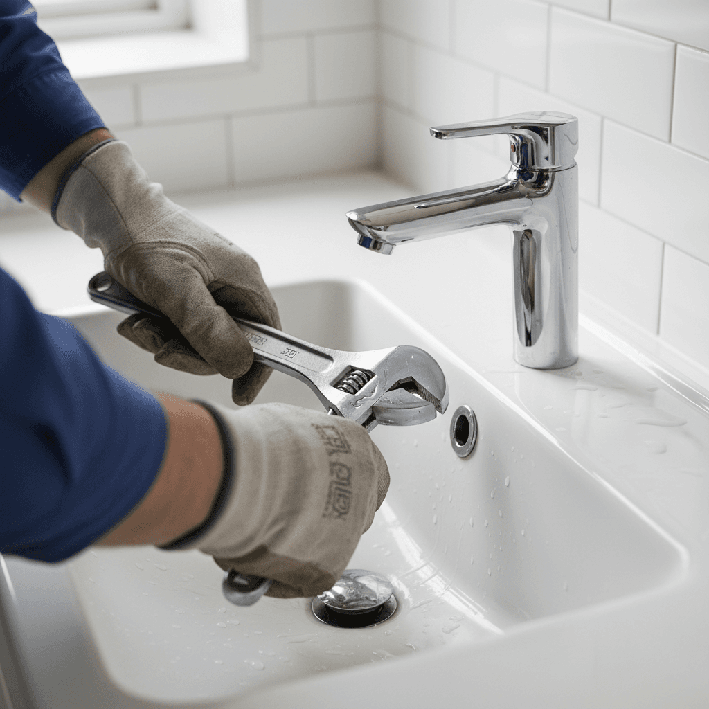 Professional plumbing fixture installation